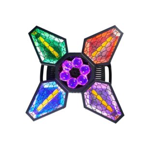 LED Retro Fan Light – 300W 4-in-1 RGBW for DJ & Party