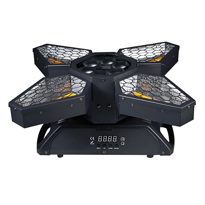 LED Retro Fan Light – 300W 4-in-1 RGBW for DJ & Party