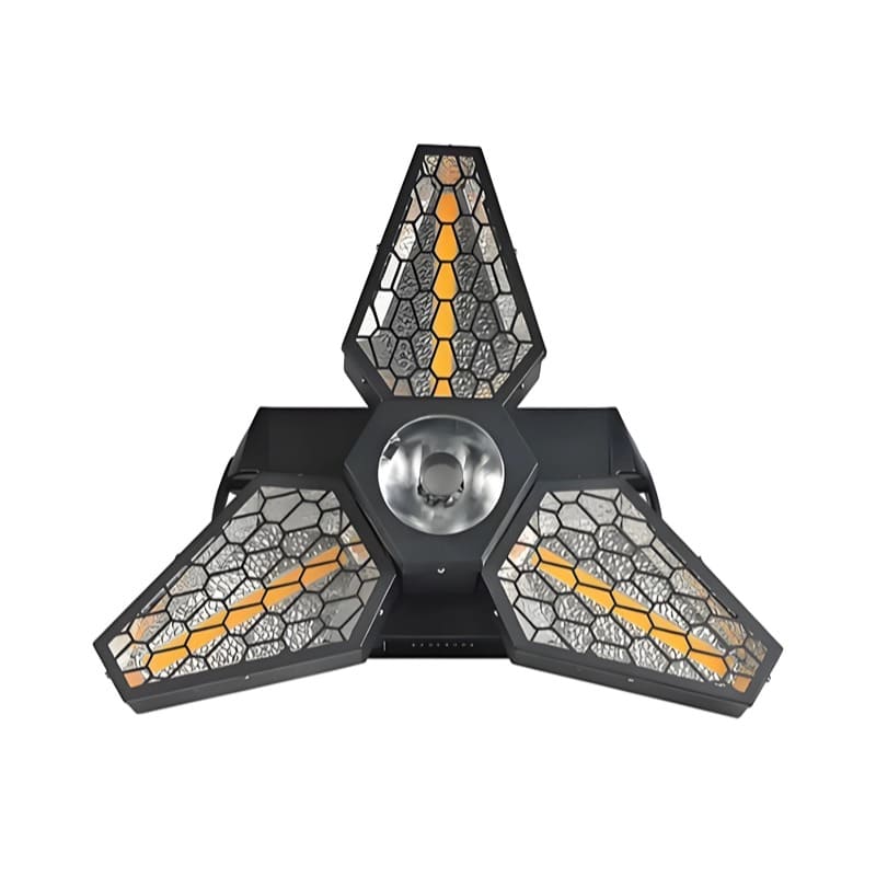 Trileaf RGB Retro Light – 3x60W Rotating Flash for DJ & Stage