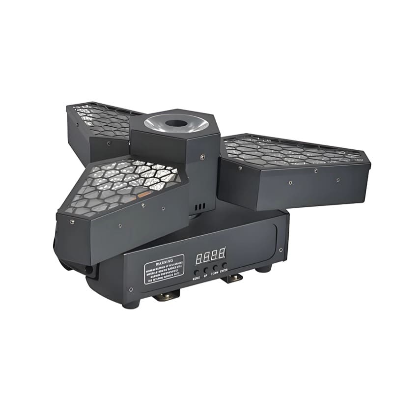 Trileaf RGB Retro Light – 3x60W Rotating Flash for DJ & Stage