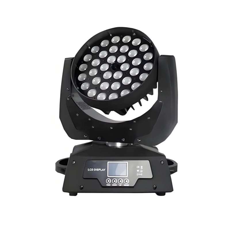 36x10W RGBW LED Zoom Moving Head Light – 4-in-1 DMX Wash
